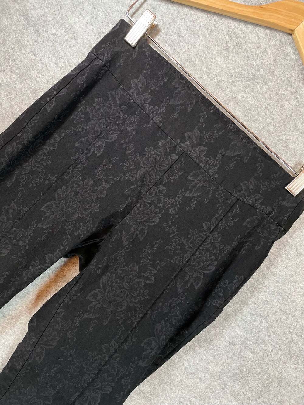 Philosophy Republic Clothing‎ Black Floral Jacquard Trousers Size S